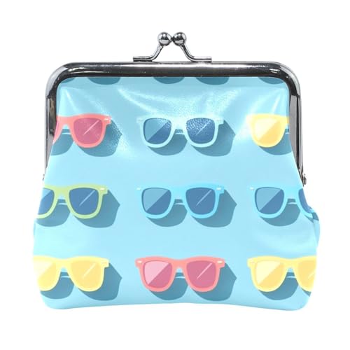 Cartoon-Geldbörse mit niedlicher farbiger Sonnenbrille für Damen und Herren, Leder, wasserdicht, Make-up-Tasche, Wechselgeldbörse für Damen Cartoon-Geldbörse mit niedlicher farbiger Sonnenbrille für Damen und Herren, Leder, wasserdicht, Make-up-Tasche, Wechselgeldbörse für Damen von Amooorous