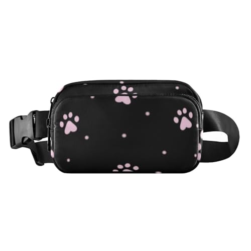 Cartoon-Gürteltasche mit niedlichem Pfirsich-Katzenpfoten-Motiv, stilvolle Bauchtasche für Männer und Frauen, kleine Gürteltasche, Reisebrieftasche mit verstellbarem Riemen für Reisen, Urlaub, Laufen, von Amooorous