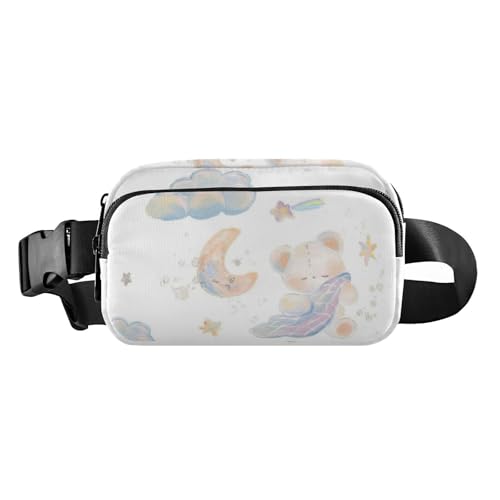Cartoon-Gürteltasche mit süßem Braunbär, stilvolle Bauchtasche für Damen und Herren, Mehrzweck-Crossbody-Pass-Tasche mit verstellbarem Riemen für Einkaufen, Sport, Arbeit, Niedlicher Braunbär, 1 size von Amooorous