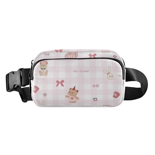 Cartoon-Gürteltasche mit süßem Braunbär, stilvolle Bauchtasche für Damen und Herren, wasserdicht, Crossbody-Tasche mit verstellbarem Gurt, für Workout, Laufen, Wandern, Niedlicher Braunbär, 1 size von Amooorous