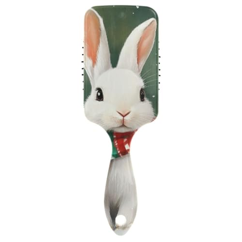 Cartoon-Haarbürsten für schwarze Frauen, niedliches weißes Weihnachts-Hasenfreundliches Kopfhaut-Massagegerät für Haarwachstum, mit ergonomischem Griff, Cepillo para cabello Cartoon-Haarbürsten für schwarze Frauen, niedliches weißes Weihnachts-Hasenfreundliches Kopfhaut-Massagegerät für Haarwachstum, mit ergonomischem Griff, Cepillo para cabello von Amooorous