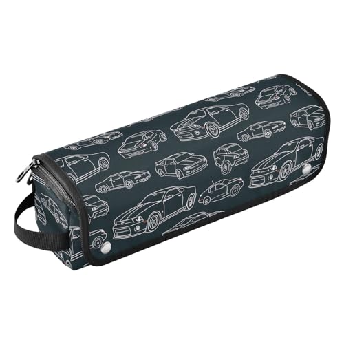 Cartoon-Reisetasche mit hitzebeständiger Matte, doppellagig, Reise-Tragetasche für Glätteisen, heiße Werkzeuge und Haarpflege-Zubehör, Reisezubehör für Damen, Schwarz von Amooorous