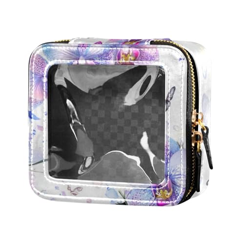 Chic Orchidee Blume Lila Kosmetiktasche Organizer Kulturbeutel Make-up Organizer für Fliegen von Amooorous