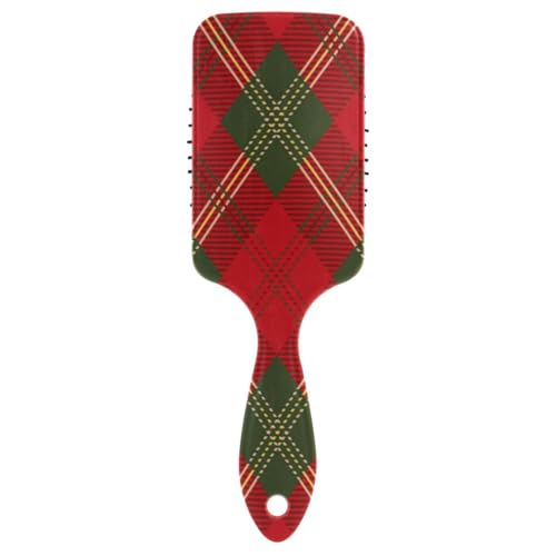 Chrismas Color Plaids glatte Bürsten für schwarze Frauen, Föhnen, Kopfhaut-Massagebürste zum Föhnen mit ergonomischem Griff, Cepillo para definir rizos von Amooorous