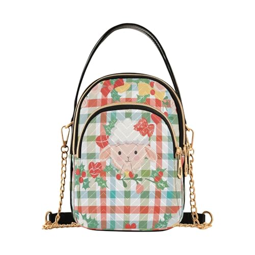 Christmas Lamb trendige kleine Umhängetasche mit mehreren Taschen für die Arbeit von Amooorous
