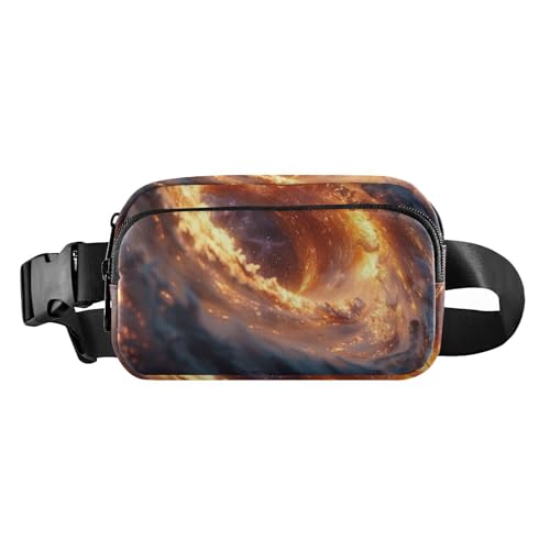 Cosmic Umhängetasche mit schwarzem Loch, für Damen und Herren, kleine Schultertasche, Reisezubehör, mit verstellbarem Gurt, für Reisen, Urlaub, Laufen, Kosmisches schwarzes Loch, 1 size von Amooorous