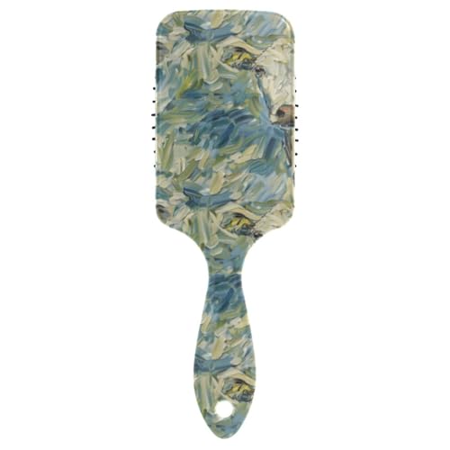 Damen-Haarbürste mit Kuh-Aufdruck, Kopfhaut-Massagegerät zum Föhnen mit ergonomischem Griff, Cepillo Anti-Frizz para cabello Damen-Haarbürste mit Kuh-Aufdruck, Kopfhaut-Massagegerät zum Föhnen mit ergonomischem Griff, Cepillo Anti-Frizz para cabello von Amooorous