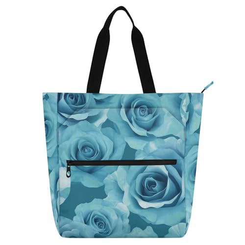 Dekorative Buch-Tragetasche für Kinder, Jungen, Mädchen, romantische Retro-Rosen für grünen Valentinstag, leicht, Bibliotheksbuch, Tragetasche, Schultertasche mit Taschen für Schule, Einkaufen, Reisen Dekorative Buch-Tragetasche für Kinder, Jungen, Mädchen, romantische Retro-Rosen für grünen Valentinstag, leicht, Bibliotheksbuch, Tragetasche, Schultertasche mit Taschen für Schule, Einkaufen, Reisen von Amooorous
