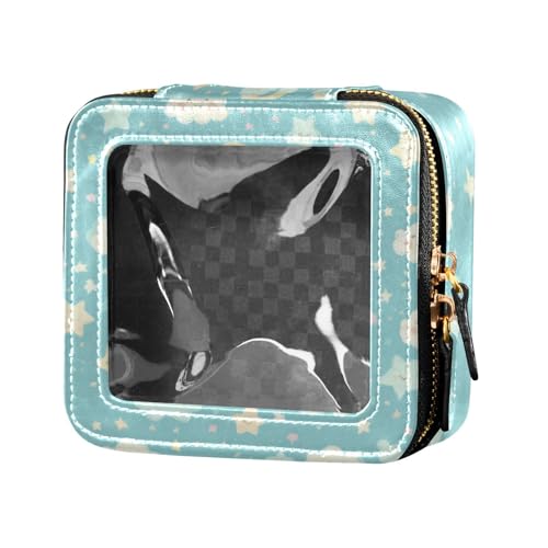 Dreamy Make-up-Tasche mit blauen Wolken, transparente Reisetaschen für Toilettenartikel, tragbarer Make-up-Organizer für Reisen von Amooorous