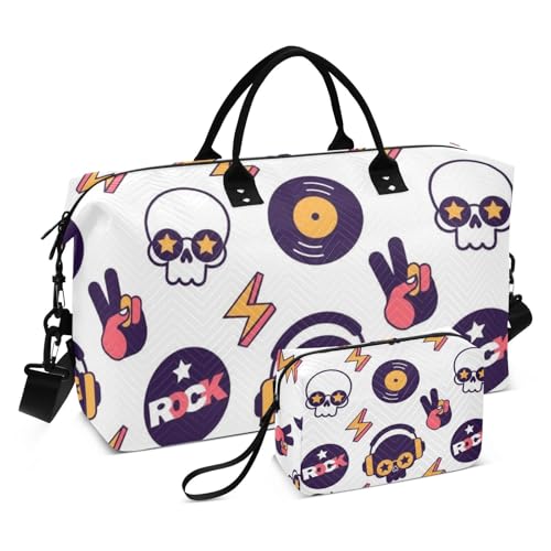 Duffel Bag mit buntem Totenkopf-Design, Tragetasche, für Fitnessstudio, Handgepäck, Seesack mit Kulturbeutel für Trekking, großes Fassungsvermögen, Bunter Totenkopf, 1 size Duffel Bag mit buntem Totenkopf-Design, Tragetasche, für Fitnessstudio, Handgepäck, Seesack mit Kulturbeutel für Trekking, großes Fassungsvermögen, Bunter Totenkopf, 1 size von Amooorous