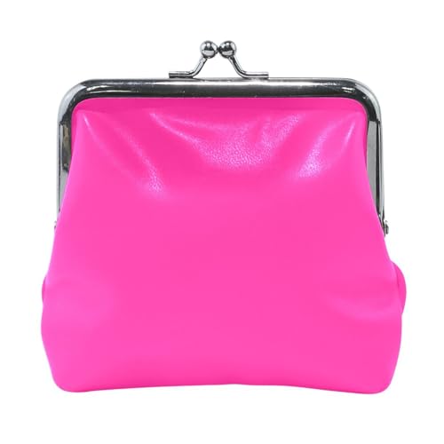 Dunkle Pfirsichfarbene einfarbige reine einfarbige PU-Leder-Münze, praktischer Schmuck für Damen von Amooorous