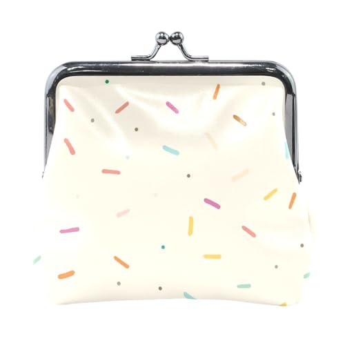 Eine schlichte Pastell-Illustration von kleinen Streuseln für Damen, PU-Leder, Münzgeldbörse, niedlicher Schmuck-Organizer für Frauen von Amooorous