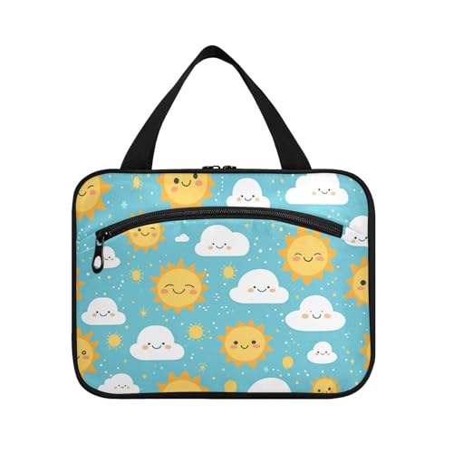 Einfache Reisetasche mit Cartoon-Sonnenwolken, zum Aufhängen mit Haken, Designer-Mode-Set für Herren, Reiseutensilien, Arbeitsset de para Mujer L Einfache Reisetasche mit Cartoon-Sonnenwolken, zum Aufhängen mit Haken, Designer-Mode-Set für Herren, Reiseutensilien, Arbeitsset de para Mujer L von Amooorous