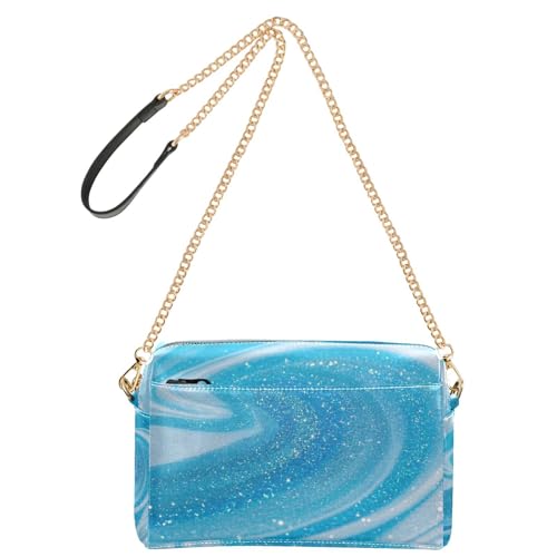 Fake Glitter Marmor Mode Mode Damen Schulterhandtaschen Vegan Leder Damen Geldbörsen Reißverschluss Schulterhandtaschen von Amooorous