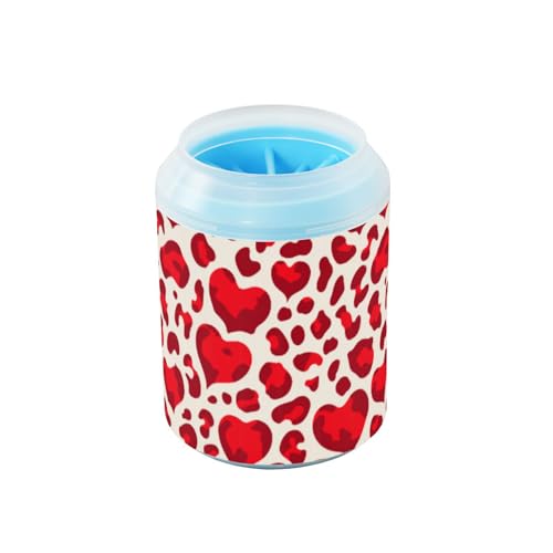 Fashion Bright Red Heart Leopard Christmas Reusable Paw Cleaning Cup Silicone Brush Soft Pets Bathing Brush for Small Medium Dogs & Cat Breeds limpia patas para perros Fashion Bright Red Heart Leopard Christmas Reusable Paw Cleaning Cup Silicone Brush Soft Pets Bathing Brush for Small Medium Dogs & Cat Breeds limpia patas para perros von Amooorous