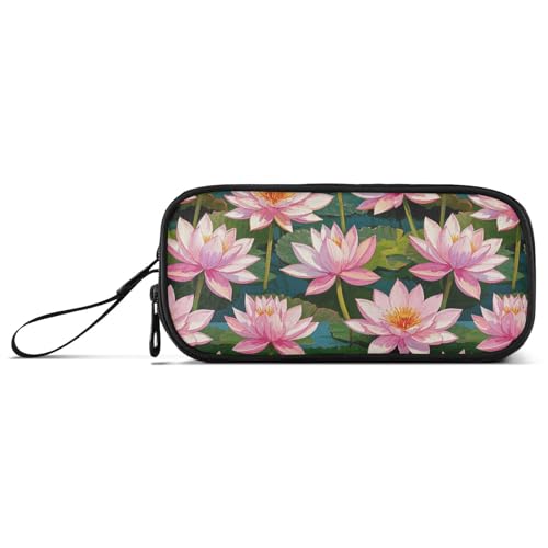 Federmäppchen aus Nylon, Motiv: Ölgemälde, Blume, Pfirsichgold, für Schule, großes Fassungsvermögen, Schreibwaren für College-Kinder Federmäppchen aus Nylon, Motiv: Ölgemälde, Blume, Pfirsichgold, für Schule, großes Fassungsvermögen, Schreibwaren für College-Kinder von Amooorous