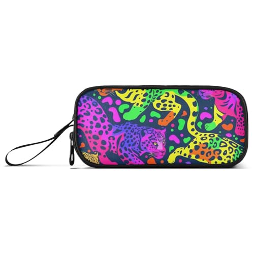 Federmäppchen aus Nylon, Neonfarben, mit großem Fassungsvermögen, für College-Männer von Amooorous