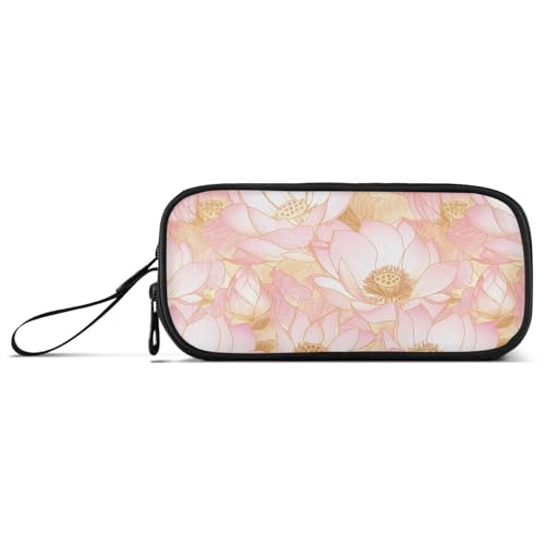 Federmäppchen aus Nylon, mit Blumen-Motiv, großes Fassungsvermögen, für Schule, Schreibwaren für College-Männer von Amooorous