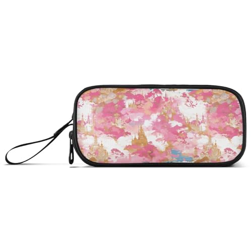 Federmäppchen aus Nylon, mit großem Fassungsvermögen, für Teenager, Mädchen, Schule, Schreibwaren für Grundschule, Krankenschwestern, Roségoldfarben von Amooorous