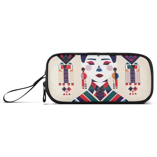 Federmäppchen aus Nylon im Ethno-Stil, für die Schule, große Kapazität, Federmäppchen für Jungen, Schreibwaren für High School Männer von Amooorous