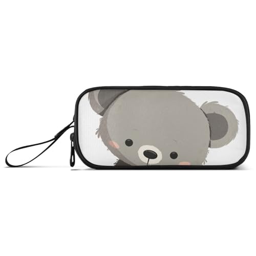 Federmäppchen für Mädchen, niedliches graues Koala-Cartoon-Design, Nylon, hohe Kapazität, Federmäppchen für Schule, Krankenschwester von Amooorous