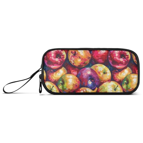 Federmäppchen mit Ölgemälde, personalisierbar, Nylon, großes Fassungsvermögen, Netzstoff, Schreibwaren für adrette Schule, Teenager, Mädchen von Amooorous