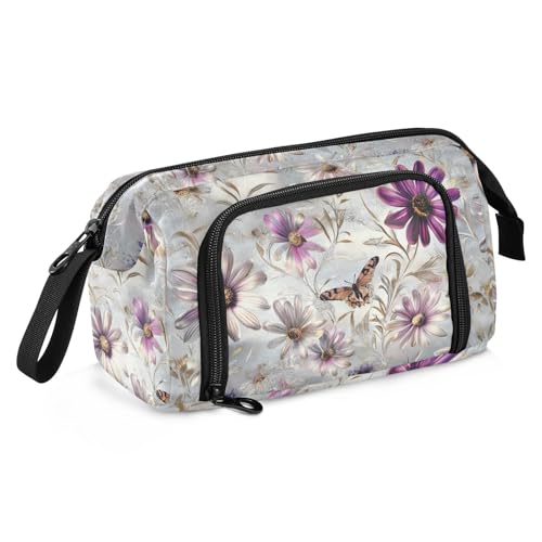 Federmäppchen mit Ölgemälde-Feeling Lila Gänseblümchen Schmetterling Federmäppchen Große Kapazität Federmäppchen Reißverschluss Multifunktionale Hüllen mit Stifthalter für Frauen adrette Schule Federmäppchen mit Ölgemälde-Feeling Lila Gänseblümchen Schmetterling Federmäppchen Große Kapazität Federmäppchen Reißverschluss Multifunktionale Hüllen mit Stifthalter für Frauen adrette Schule von Amooorous