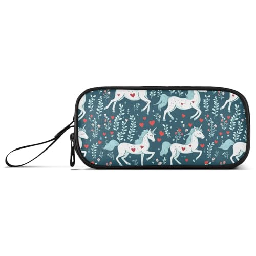 Federmäppchen mit niedlichem Cartoon-Motiv, aus Nylon, groß, mit Reißverschluss, großes Fassungsvermögen, Federmäppchen für Mädchen, Schreibwaren-Organizer für College-Männer von Amooorous