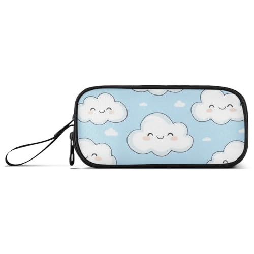 Federmäppchen mit niedlichem blauen Wolken, Nylon, große Kapazität, Federmäppchen für Kinder, Schreibwaren-Tasche für Büro, Kinder von Amooorous