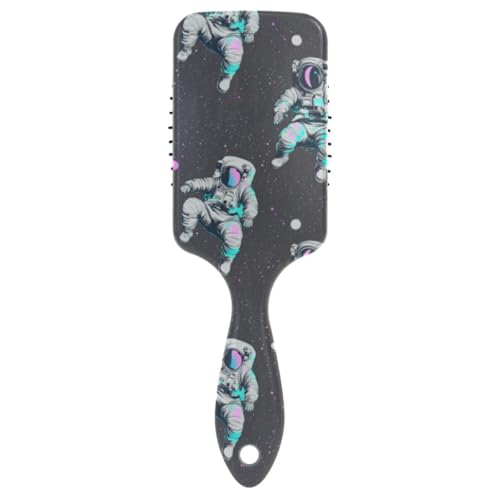 Fluoreszierende antistatische Haarbürste für schwarze Frauen, Kopfmassagegerät für glattes Haar mit ergonomischem Griff, ideal für schwarzes Haar, mit ergonomischem Griff, Violett / Grün Fluoreszierende antistatische Haarbürste für schwarze Frauen, Kopfmassagegerät für glattes Haar mit ergonomischem Griff, ideal für schwarzes Haar, mit ergonomischem Griff, Violett / Grün von Amooorous