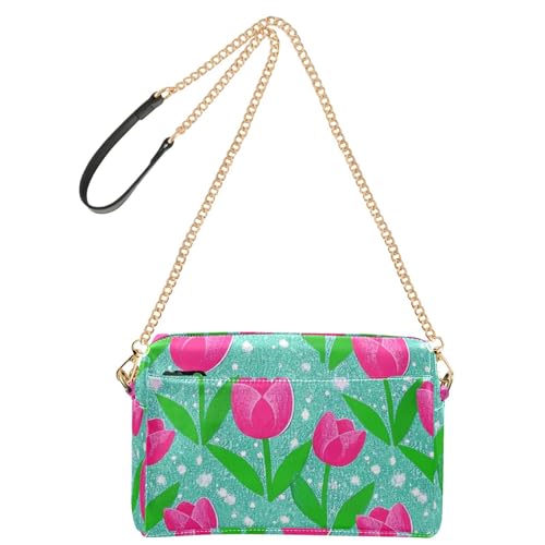 Gefälschte Glitzer-Cartoon-Blume, modische Umhängetasche, kleine Taschen für Damen, veganes Leder, Croos, Geldbörse, Reißverschluss, Damen-Schulterhandtaschen von Amooorous