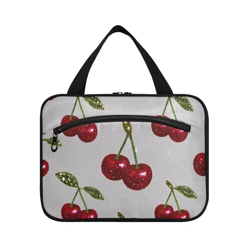 Gefälschte Glitzer-Cartoon-Hängetaschen für Frauen mit Haken, Designer-Essentials, Reisetasche, Kulturbeutel für Mama, WC-Envase, Para Perfume de L von Amooorous