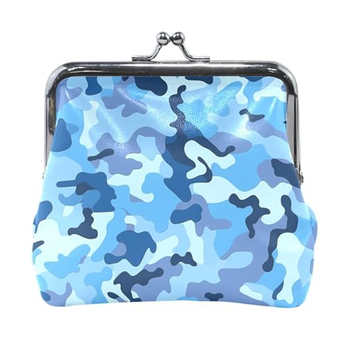 Geldbörse für Damen, PU-Leder, mit praktischem Verschluss, Kartenhalter, Camouflage, Blau / Dunkelblau Geldbörse für Damen, PU-Leder, mit praktischem Verschluss, Kartenhalter, Camouflage, Blau / Dunkelblau von Amooorous