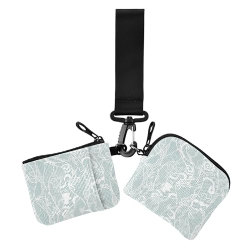 Gentle White Lace Damen Dual Wallets Visitenkartenetuis Minimalistische Reißverschluss Geldbörse Münztasche mit Schlüsselanhänger für Damen 2 Packungen, Sanfte weiße Spitze, 1 size, Casual Gentle White Lace Damen Dual Wallets Visitenkartenetuis Minimalistische Reißverschluss Geldbörse Münztasche mit Schlüsselanhänger für Damen 2 Packungen, Sanfte weiße Spitze, 1 size, Casual von Amooorous