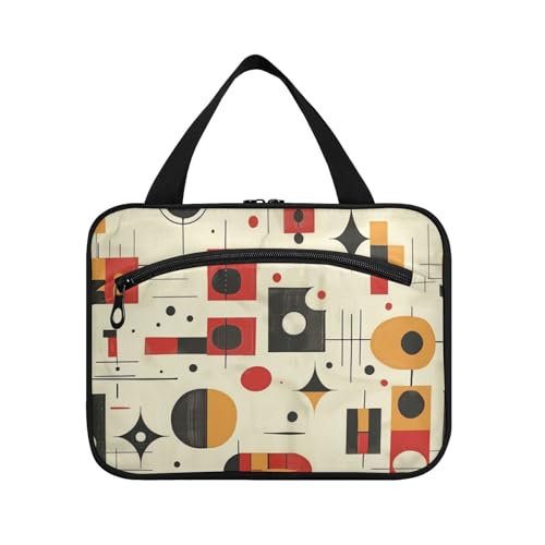 Geometrische hängende Reise-Kosmetiktasche für Frauen mit Haken, Designer-Kulturbeutel für Erwachsene, Camping, Bolso de Maquillaje para Mujer L von Amooorous