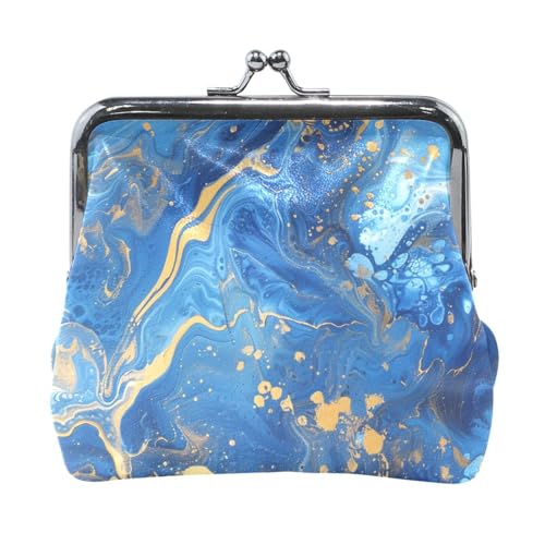 Goldfarbene und blaue Geldbörse für Damen und Herren, Leder, niedlicher Verschluss, Kartenhalter für Damen Goldfarbene und blaue Geldbörse für Damen und Herren, Leder, niedlicher Verschluss, Kartenhalter für Damen von Amooorous