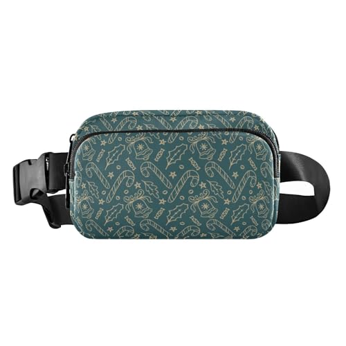 Grüne Gürteltasche für Weihnachten, Party, stilvolle Bauchtasche für Damen und Herren, Mehrzweck-Gürteltasche, Reisebrieftasche mit verstellbarem Riemen für Radfahren, Wandern, Fitnessstudio, Grüne von Amooorous