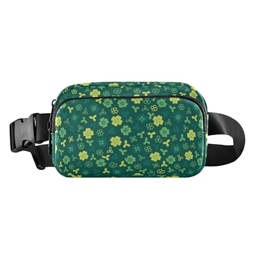Grüne frische Blume, modische Crossbody-Tasche für Damen und Herren, Mehrzweck-Umhängetasche, Gürteltasche mit verstellbarem Riemen für Einkaufen, Sport, Arbeit, Grüne frische Blume, 1 size von Amooorous