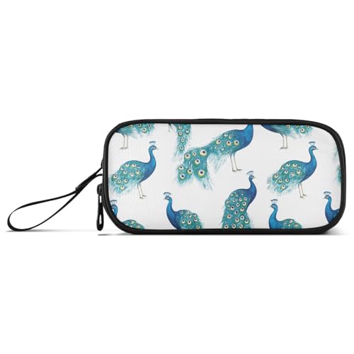 Grünes Luxus-Federmäppchen aus Nylon für Teenager, hohe Kapazität, Federmäppchen für Teenager, Schreibwarentasche für High School Kids von Amooorous