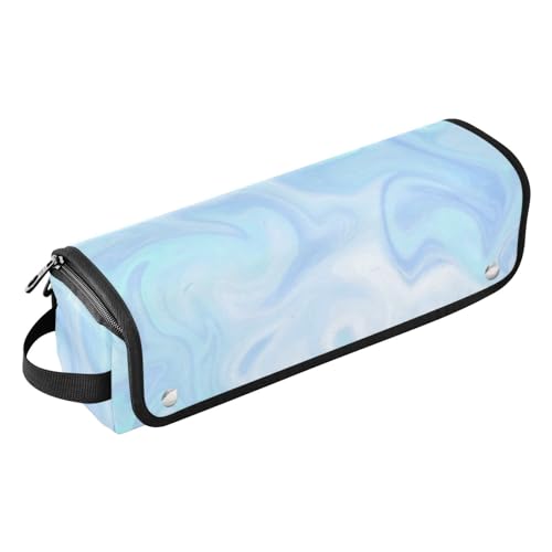 Haarwerkzeug-Reisetasche für Damen, hitzebeständige Matte mit Reißverschluss, doppellagig, Reise-Tragetasche für Glätteisen, heiße Werkzeuge und Haarpflege-Zubehör, blaue Lösung für Frauen Essentials von Amooorous