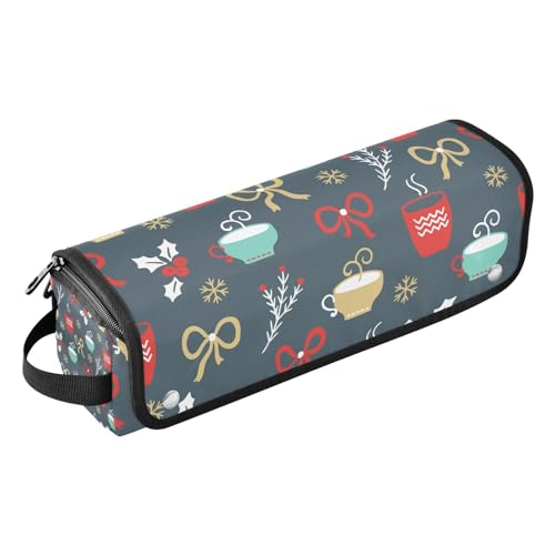 Haarwerkzeug-Reisetasche für Frauen mit Eisenmatte, große Kapazität, Haarwerkzeug-Organizer für Glätteisen, Lockenstab, Haartrockner, Frohe Weihnachten, Reisezubehör, Frohe Weihnachten, 1 Size von Amooorous