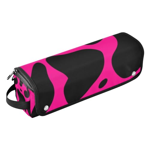 Haarwerkzeug-Reisetasche und hitzebeständige Matte, großes Fassungsvermögen, Glätteisen, Organizer für heiße Werkzeuge, Lockenstab und Glätteisen, Haarvolumizer, Pfirsich- und Schwarz-Design, tragbar, von Amooorous