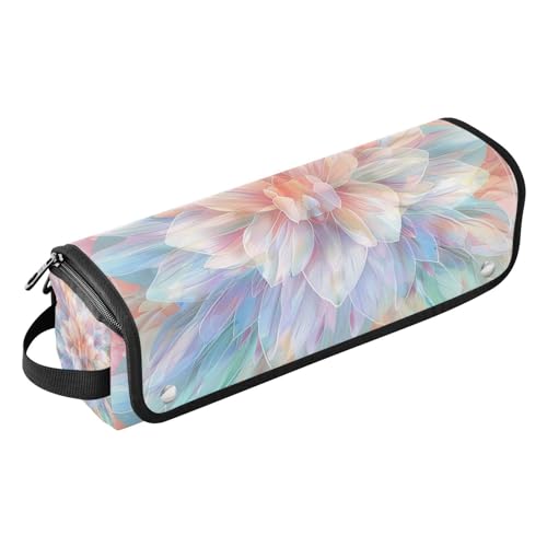 Hair Tools Reisetasche mit hitzebeständiger Matte, doppellagig, Reise-Tragetasche für Lockenstab Glätteisen, flacher Haartrockner, psychedelische Blumenblüten, Boho, tragbarer Organizer von Amooorous