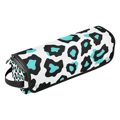 Hair Tools Reisetasche und hitzebeständige Matte, große Glätteisen, Reiseetui für Glätteisen, Lockenstäbe, Vleopard-Punkte, Haar-Zubehör-Organizer, Vleopard-Punkte, 1 Size von Amooorous