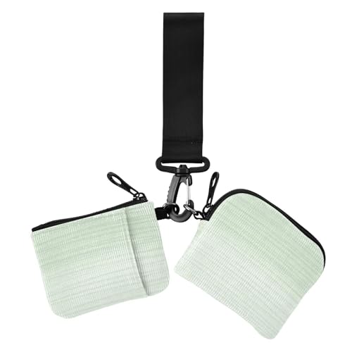 Handgemalte grüne Tönung Ölgemälde Gefühl Frauen Münze Taschen Kartenetui Mini Mode Münze Austausch Halter mit Reißverschluss für Frauen 2 Stück, Handgemalte grüne Farbverlauf Ölgemälde Gefühl, 1 von Amooorous