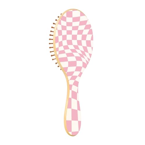 Holzbürste Pfirsich verzerrt kariert 3D Paddel Haarbürste Holz Haarbürste für Frauen Massage Haarbürste Holzbürste Pfirsich verzerrt kariert 3D Paddel Haarbürste Holz Haarbürste für Frauen Massage Haarbürste von Amooorous