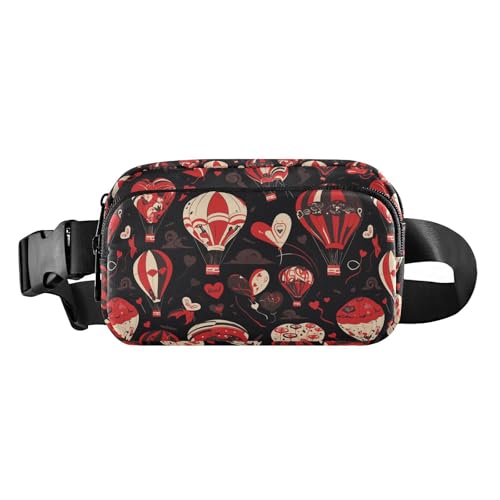 Hot Balloon Valentine Fashion Waist Pack Crossbody Bag for Women Men Small Chest Bag Belt Bag with Adjustable Strap for Travel Shopping Running von Amooorous