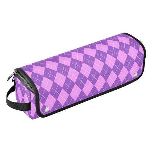 Hot Hair Tools Reisetasche mit herausnehmbarer, hitzebeständiger Matte, Aufbewahrungstasche für Glätteisen, Lockenstab, Haartrockner, Pfirsich und lila Schachbrett, für Damen, Pfirsich- und violettes Hot Hair Tools Reisetasche mit herausnehmbarer, hitzebeständiger Matte, Aufbewahrungstasche für Glätteisen, Lockenstab, Haartrockner, Pfirsich und lila Schachbrett, für Damen, Pfirsich- und violettes von Amooorous