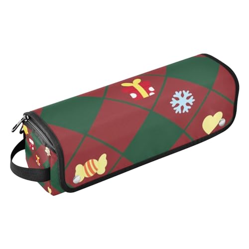 Hot Hair Tools Reisetasche mit hitzebeständiger Matte, abnehmbarer Haarstyling-Zubehör, Organizer für Lockenstab Glätteisen, flacher Haartrockner, rot und grün, Weihnachtsschachbrett, tragbar, Rotes Hot Hair Tools Reisetasche mit hitzebeständiger Matte, abnehmbarer Haarstyling-Zubehör, Organizer für Lockenstab Glätteisen, flacher Haartrockner, rot und grün, Weihnachtsschachbrett, tragbar, Rotes von Amooorous