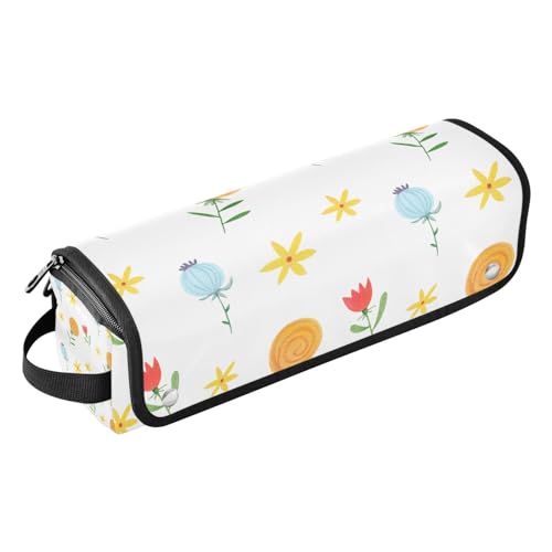 Hot Hair Tools Reisetasche und hitzebeständige Matte, abnehmbarer Haarstyling-Zubehör, Organizer für Glätteisen, heiße Werkzeuge und Haarpflege-Zubehör, Cartoon-Blumen, Reisezubehör, Cartoon-Blumen, von Amooorous